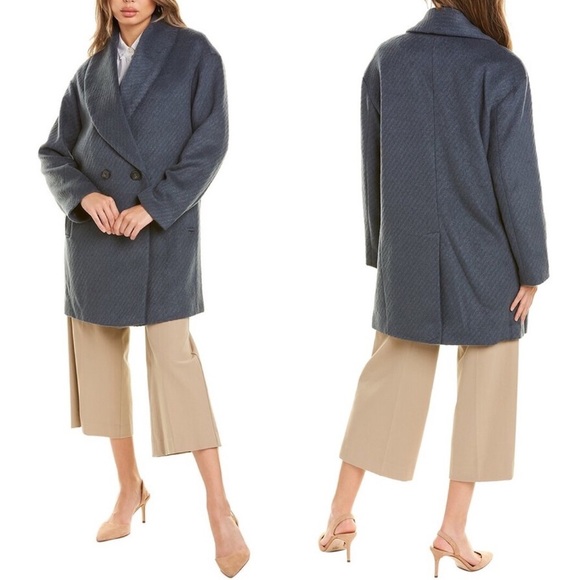 Avec Les Filles Shawl Collar Coat in Electric Ivy , Size X-Small main image 1